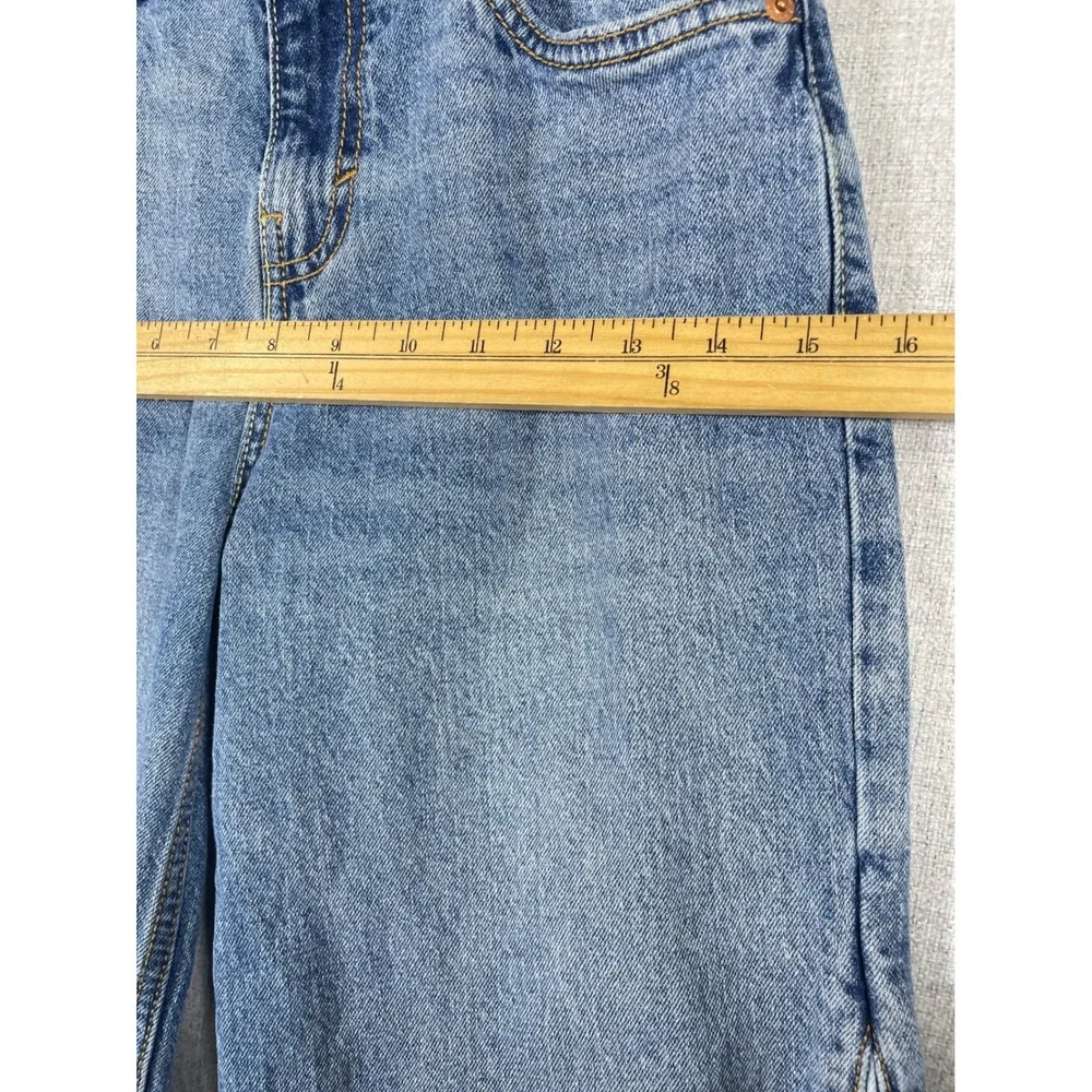 Levi‎ Strauss Girls  Color block High Rise Baggy Jeans Light Wash Size 12 Rodeo